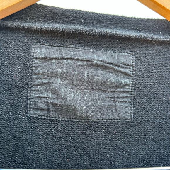 Frank & Eileen Anna Capelet Long Sleeve Triple Fleece Sweatshirt Black Medium - Picture 6 of 9